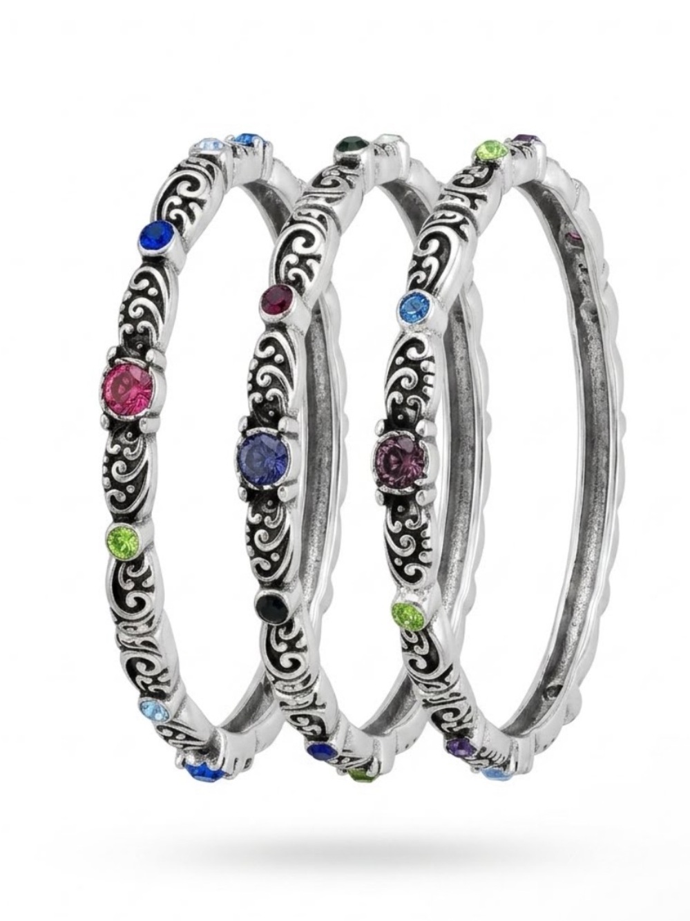 Multi-Color Crystal Bracelet Set